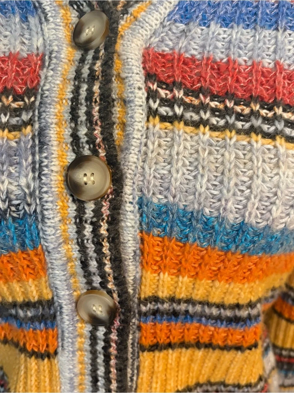 Pilcro Ribbed Multi Stripe Cardigan Sweater - Picture 10 of 12